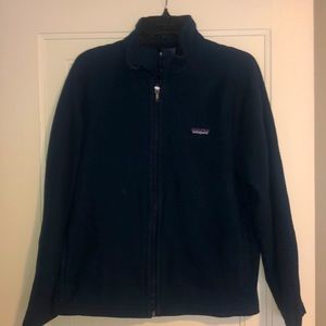 Navy Patagonia lightweight fleece jacket